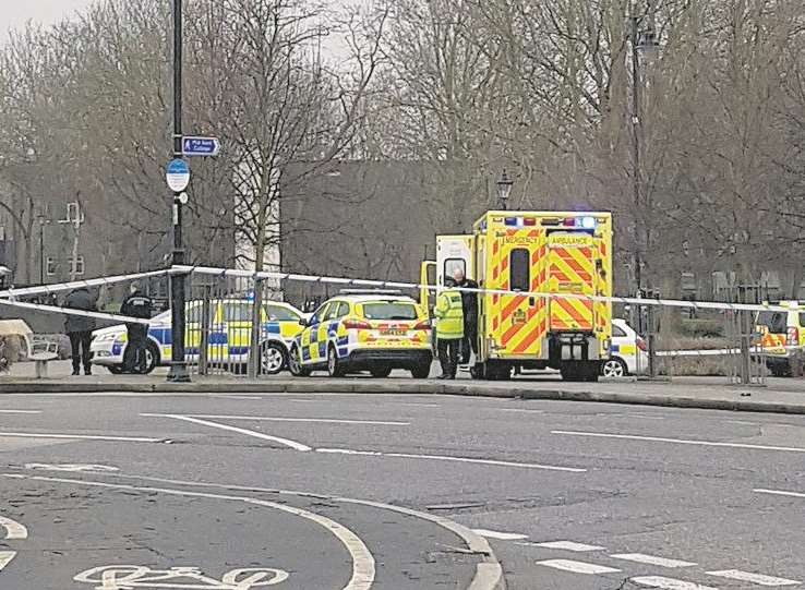 The scene at Mill Road, Gillingham. Photo by Guy Thompson