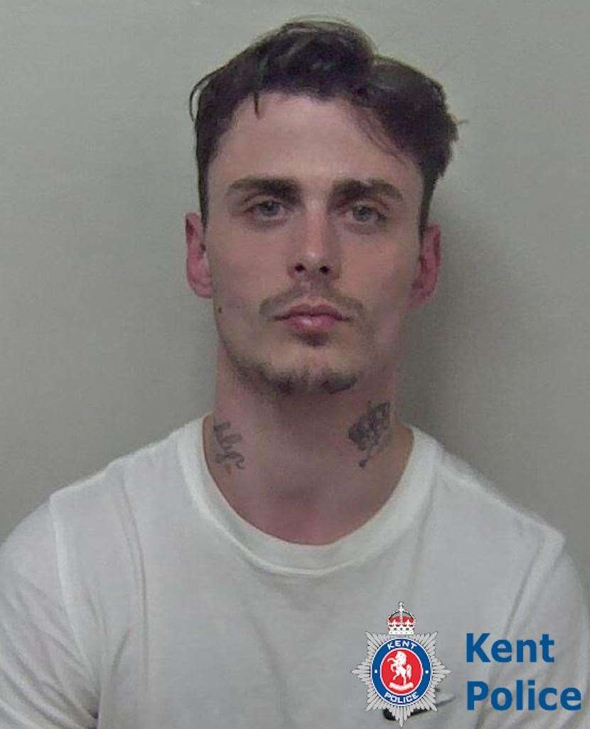 Kaine Morley, from Ramsgate, was jailed for brandishing a fake gun in Ramsgate. Picture: Kent Police