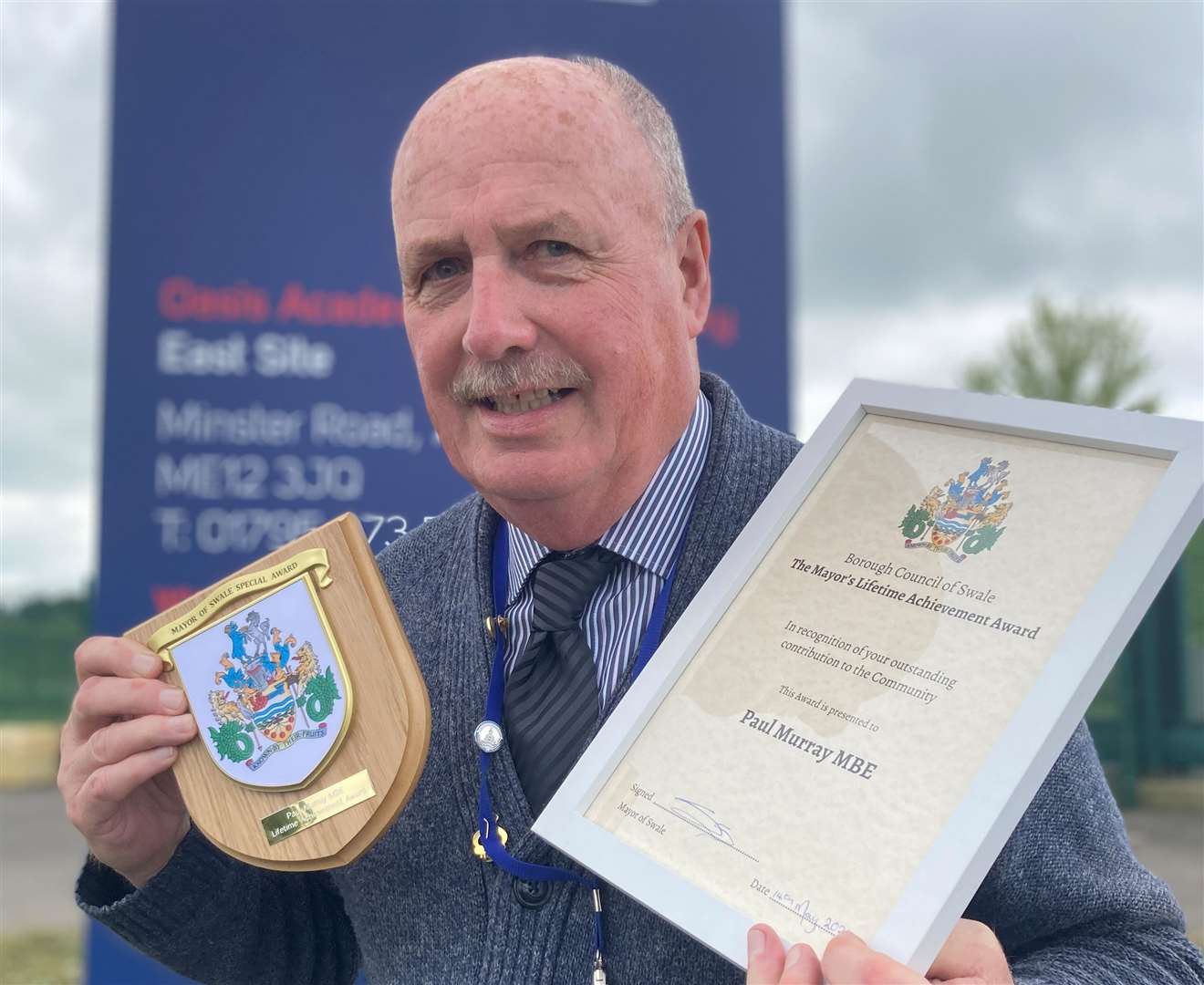 Paul Murray, from Sheppey, with his lifetime award