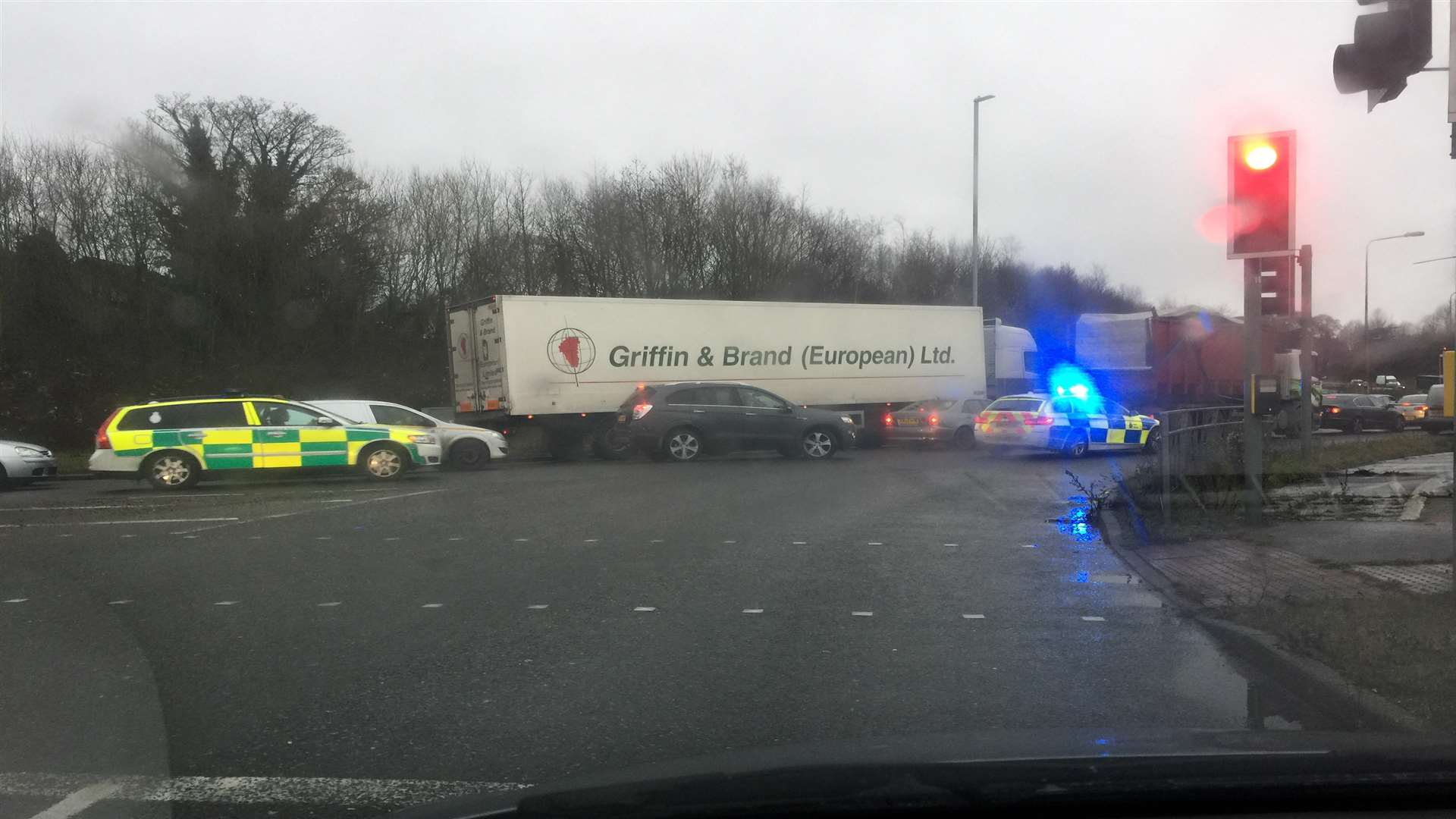 Steve Salter took these pictures at the Lord Lees roundabout.