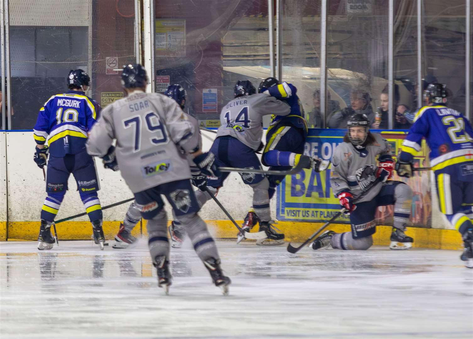 Dan Scott and Tom Stephens clash Picture: David Trevallion