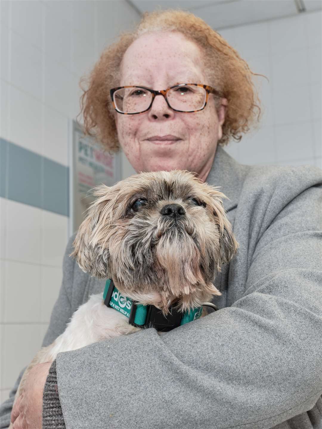 Toby with owner Bridget Evans (PDSA/PA)