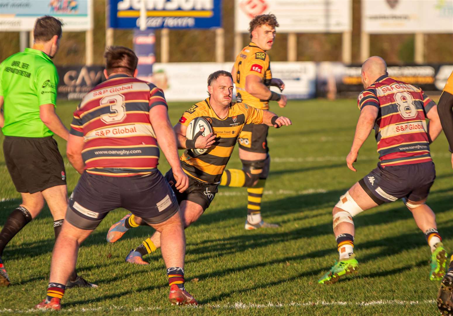 Tom Best in full flow for Canterbury against Old Albanians. Picture: Phillipa Hilton