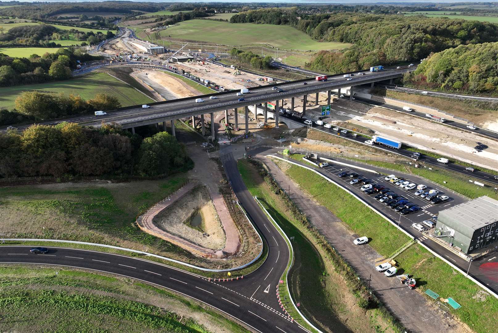 Progress on the Stockbury flyover on October 31, 2023. Picture: Phil Drew