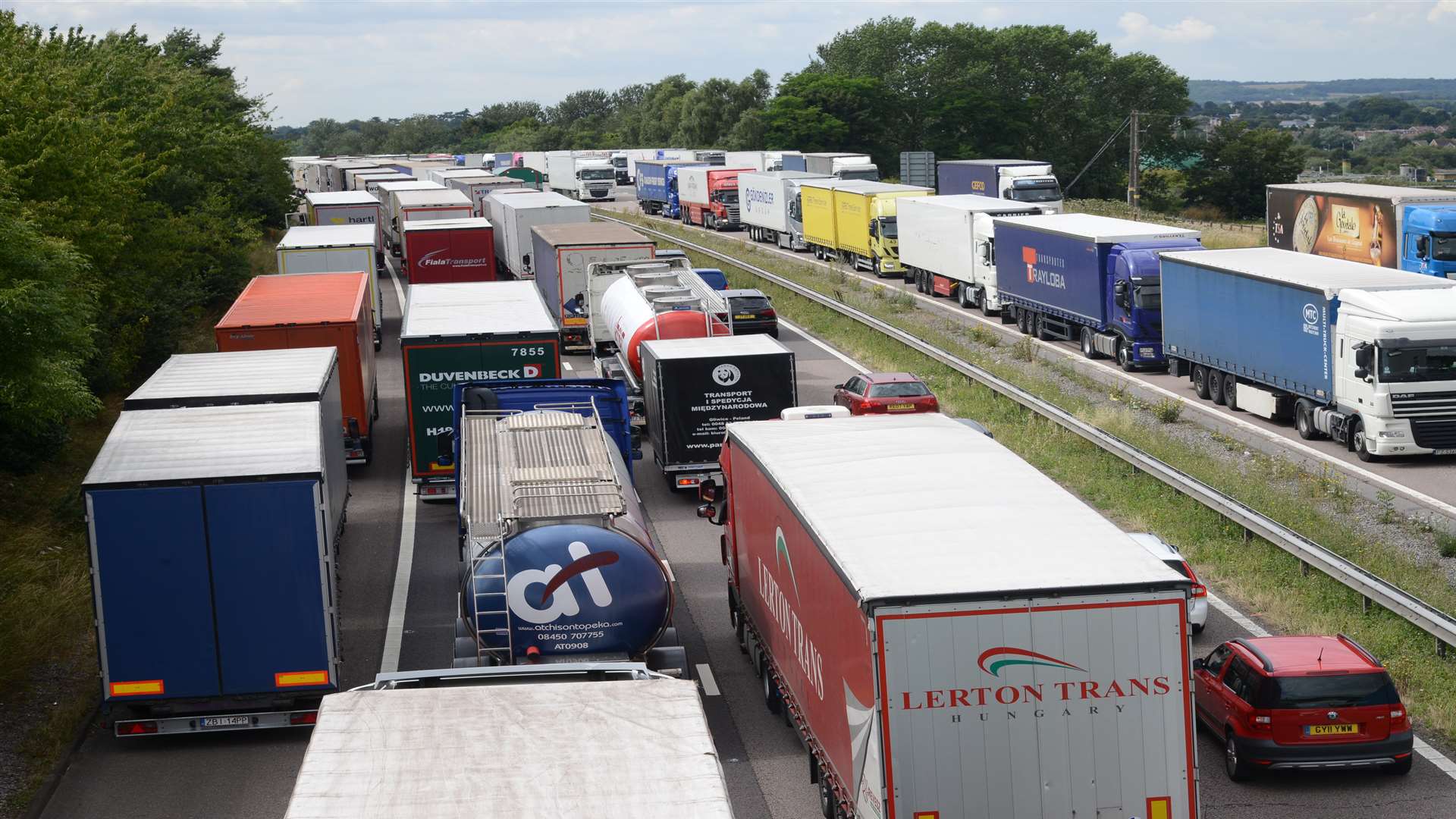 Operation Stack between Junction 9 and 10 of the M20. Picture: Gary Browne