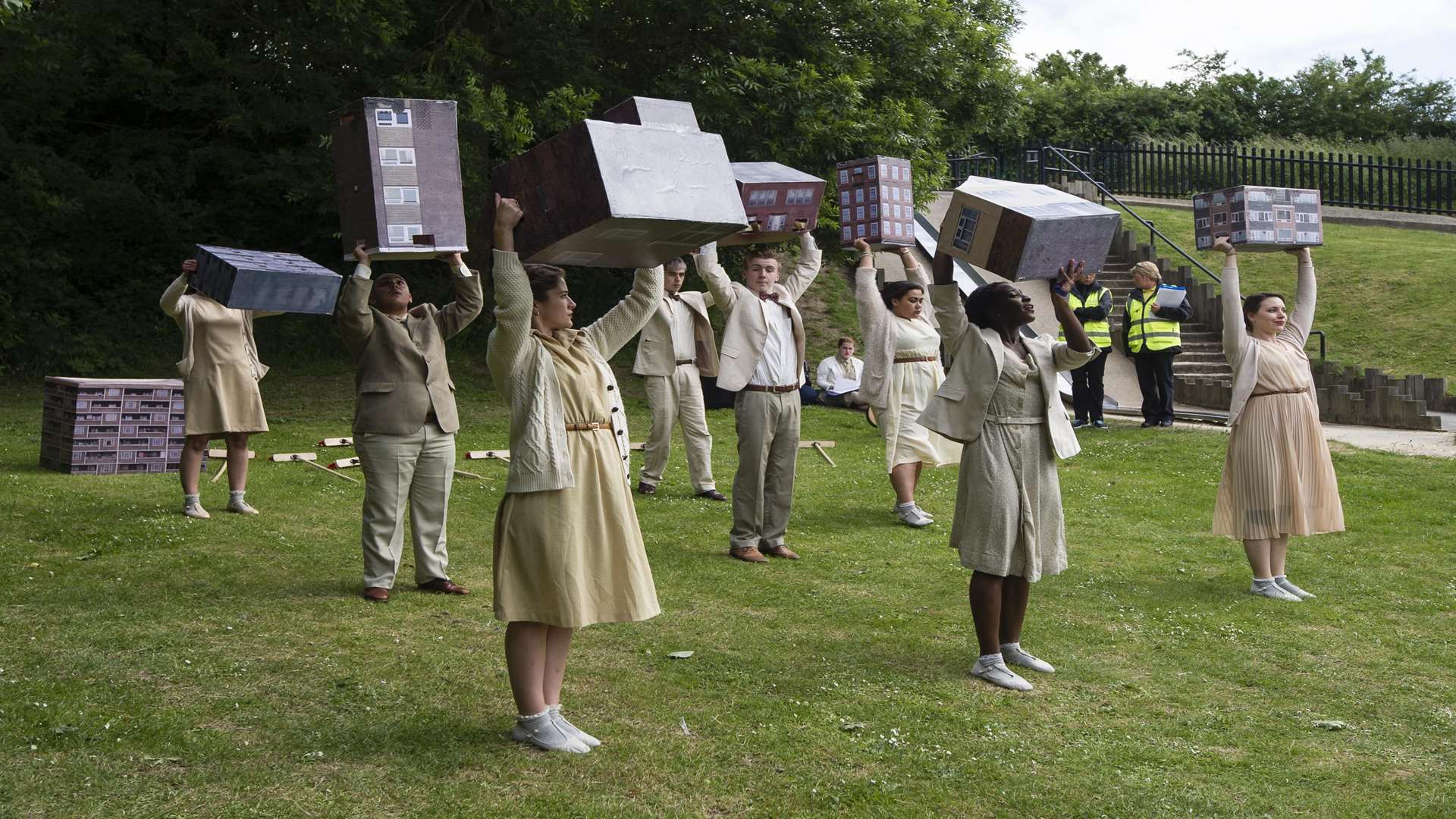 Students from London's Royal Central School of Speech and Drama performing Rising Tide.