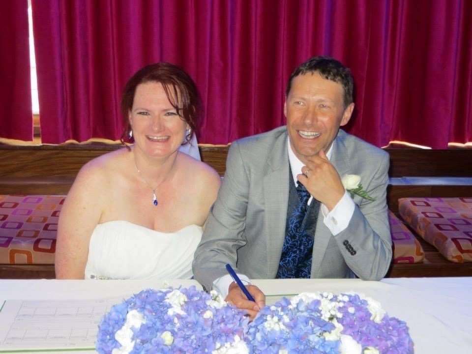 Philippa and Sam on their wedding day. Picture: Phillipa Dunstan-Magee