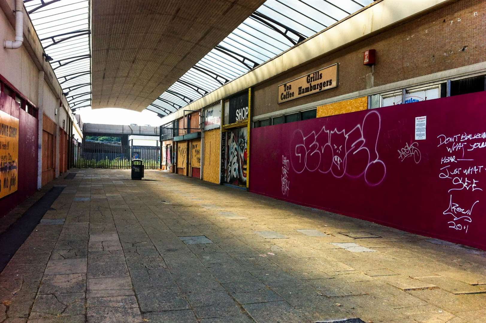 Arlington Arcade pitcured boarded up in 2012. Picture: Nigel Anscombe