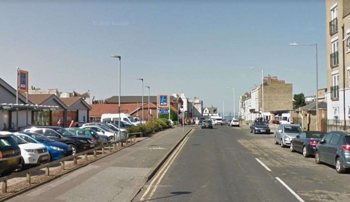 The crash happened in Zion Place, Margate, near Aldi. Picture: Google