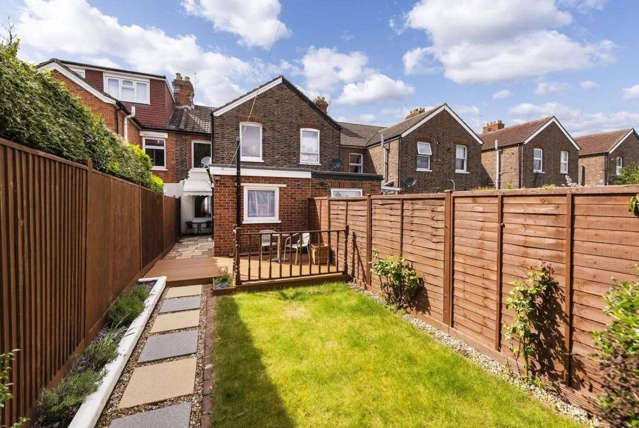 The back garden with decking area. Picture: Zoopla / Jack Charles