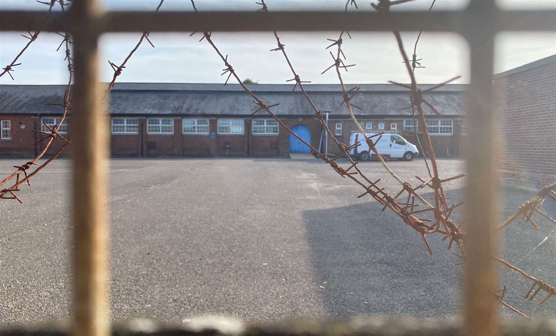 Napier Barracks in Folkestone is being used to house asylum seekers