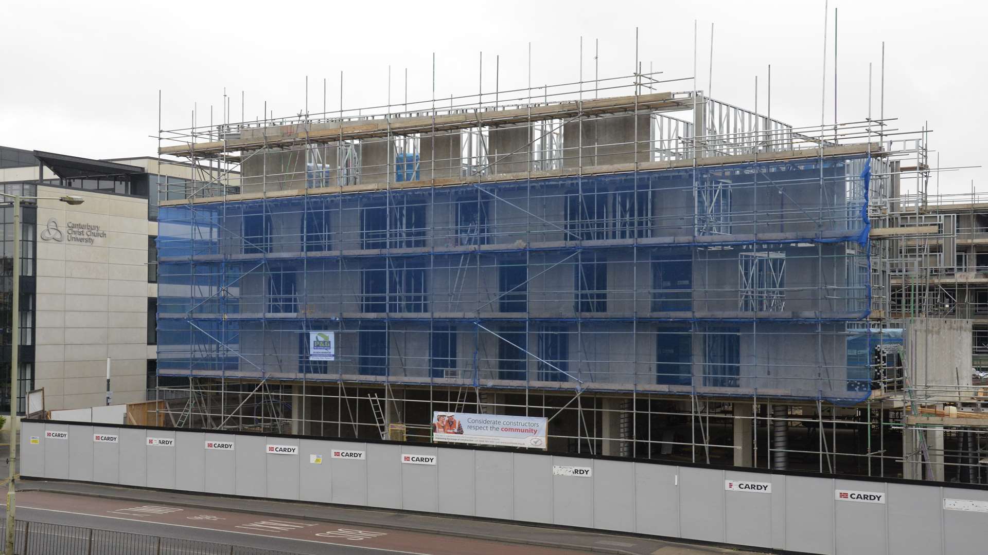 The Cardy construction site in Rhodaus Town, Canterbury, shortly after it filed for administration