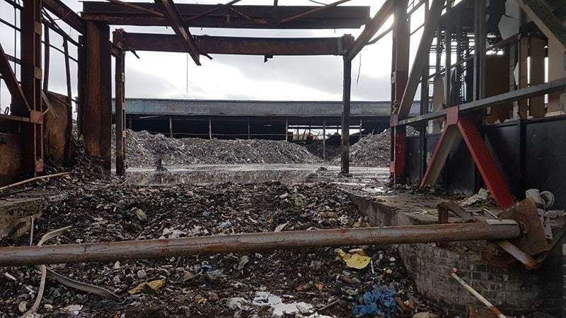 Fire aftermath at the Westwood industrial unit (5849248)