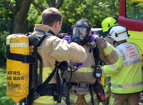 Fire crews were called to the chimney fire. Stock image