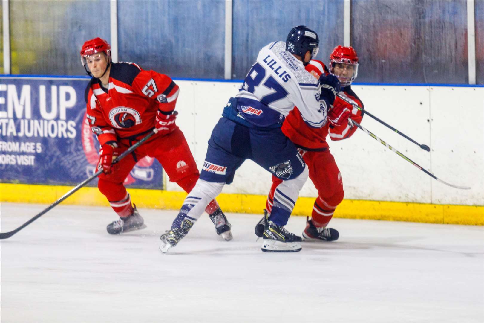 Harrison Lillis on the ice for Invicta Dynamos against Streatham Redhawks Picture: David Trevallion