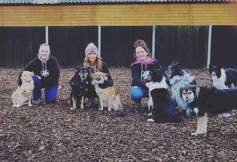 Natalia George, founder of Flori's Friends Rescue, with members of the team