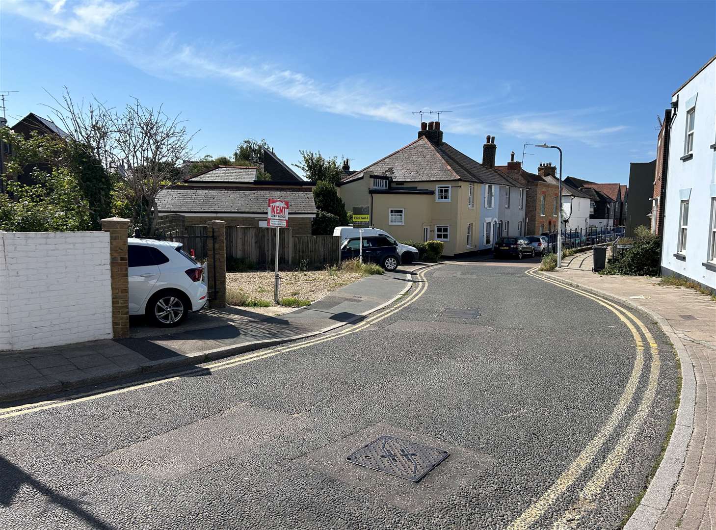 Three parking spaces in Island Wall, Whitstable are being marketed for £150,000. Island Wall pictured here.