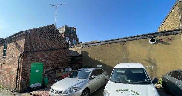 The brick building on the left will be the cut-off point for the demolition of the A.E. Barrow & Sons Ltd building