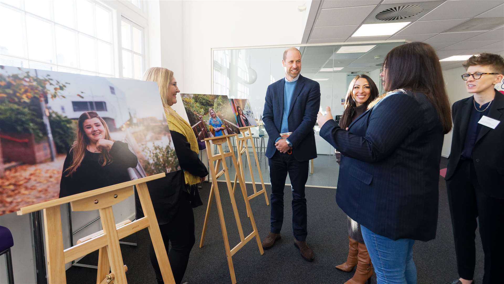 The Prince of Wales met five women from the photography series (Dimitris Legakis/PA)