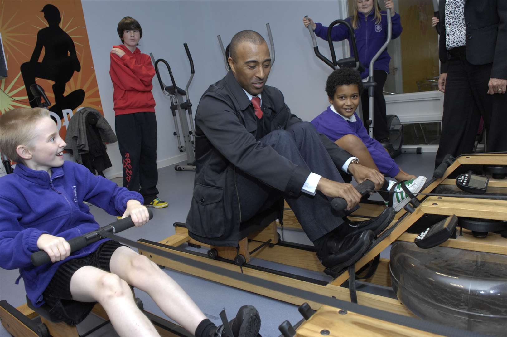 Former champion athlete Colin Jackson unveiled the new-look sports centre in 2010