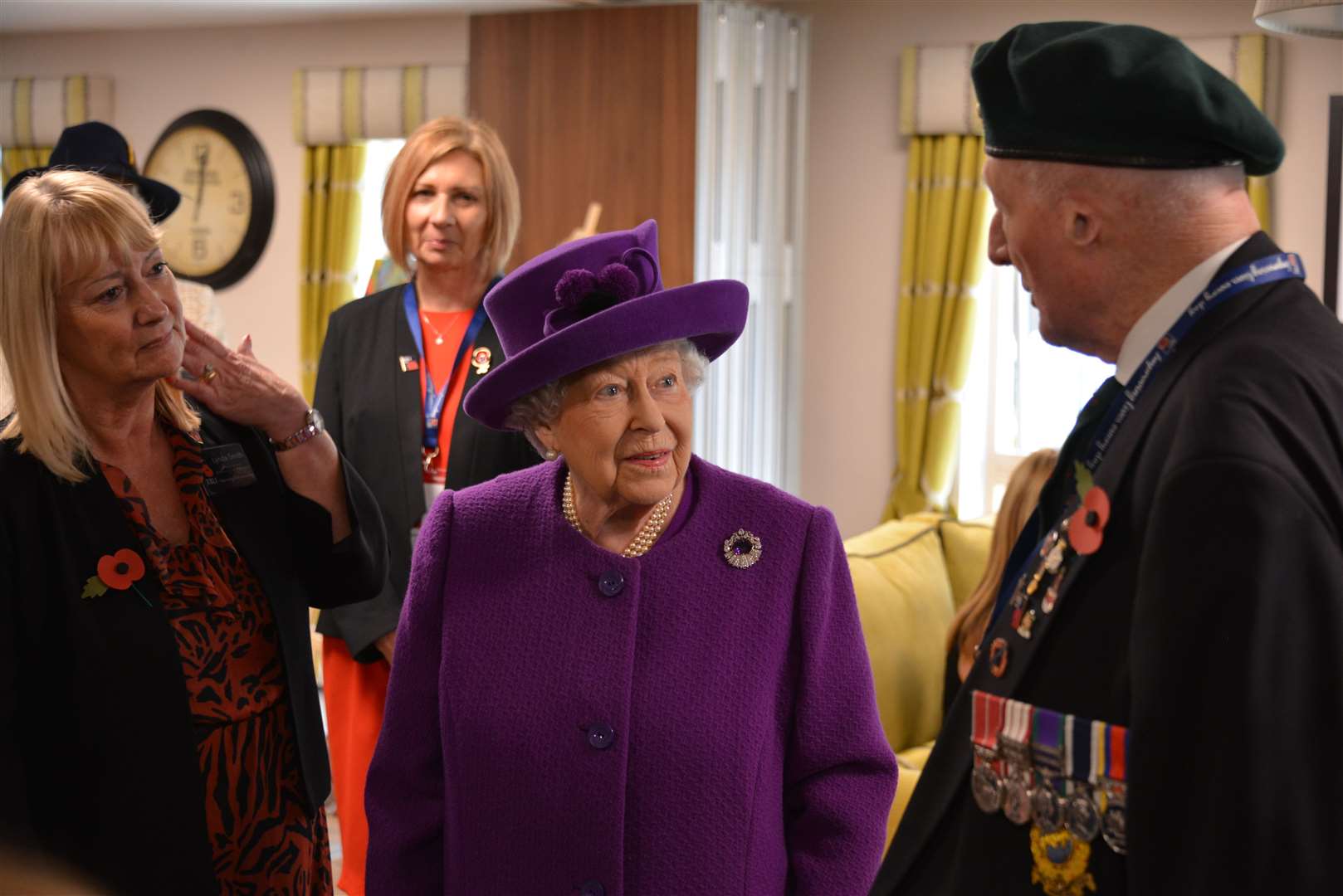 Village resident George Bradford meeting the late Queen