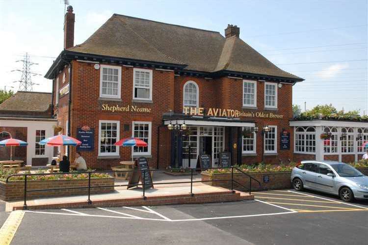 Now closed pub, The Aviator in Queenborough Road