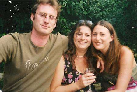 Clive Francis with his sisters Helen Smith, centre, and Lynn Chilcott