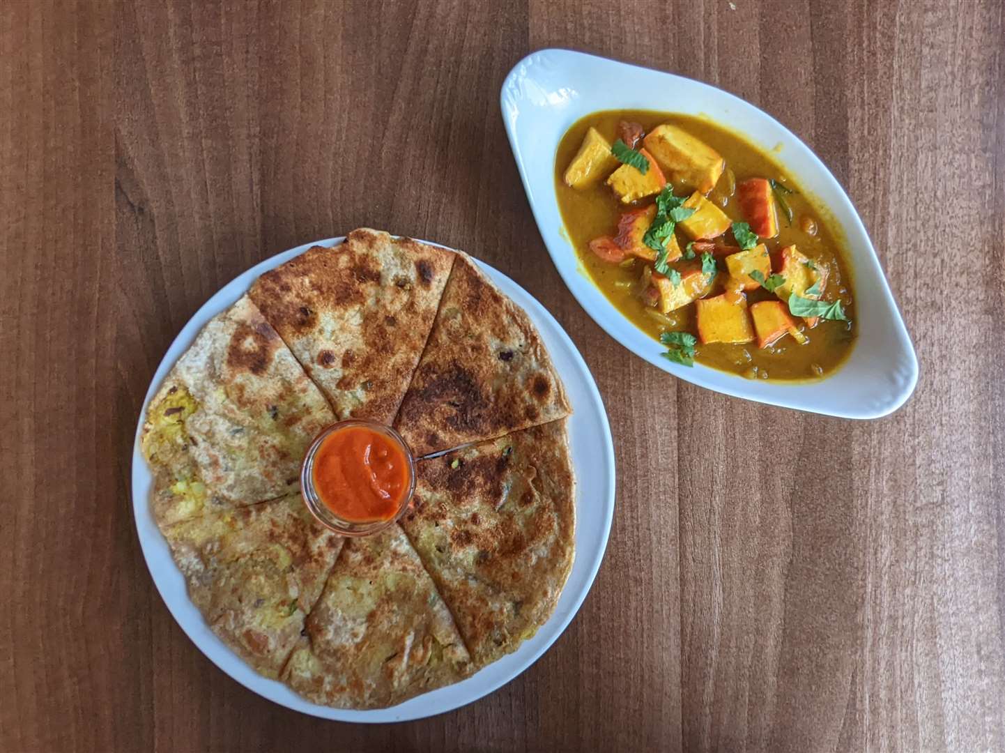 Honey chicken and paratha