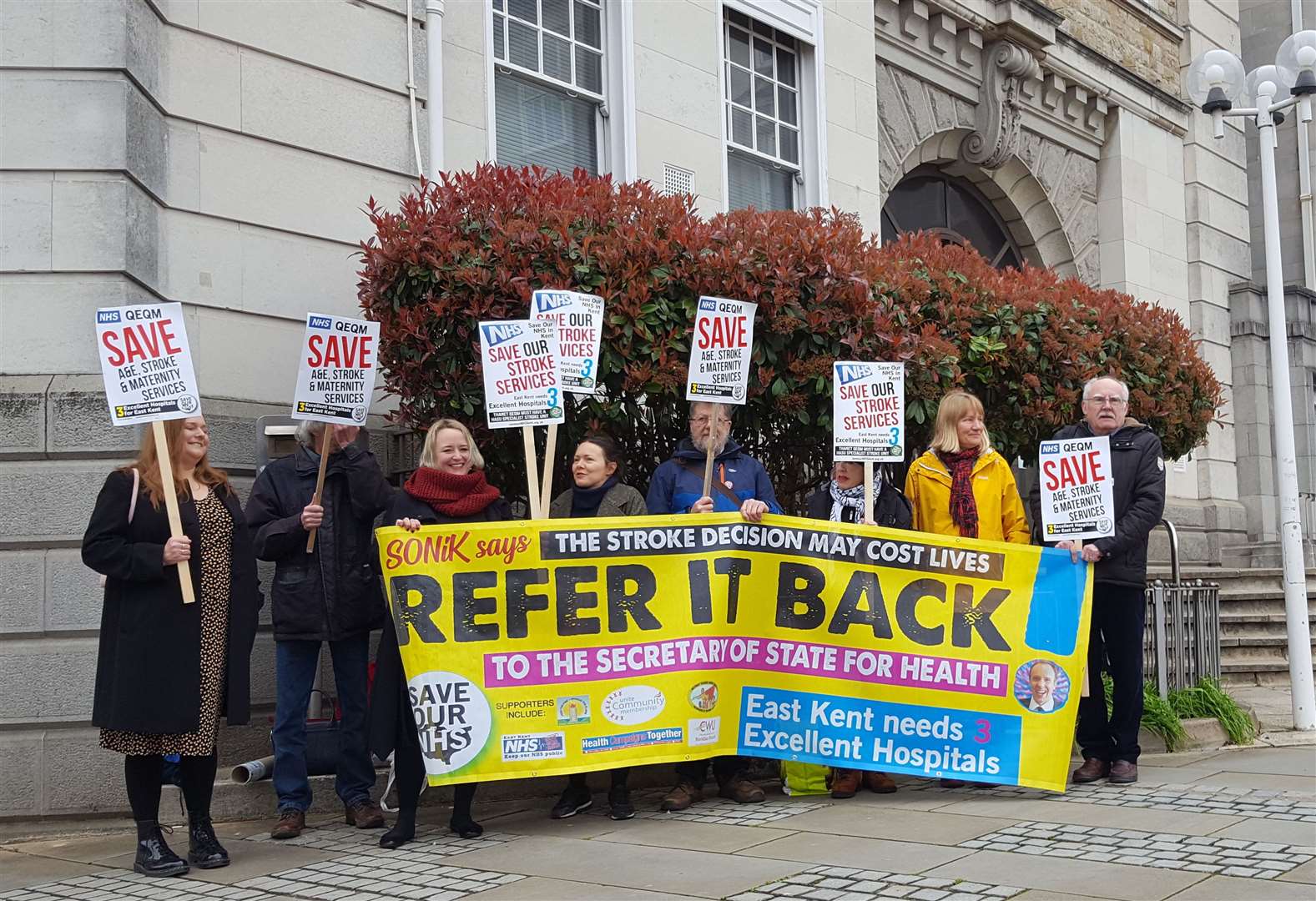 Sonik are protesting outside County Hall today