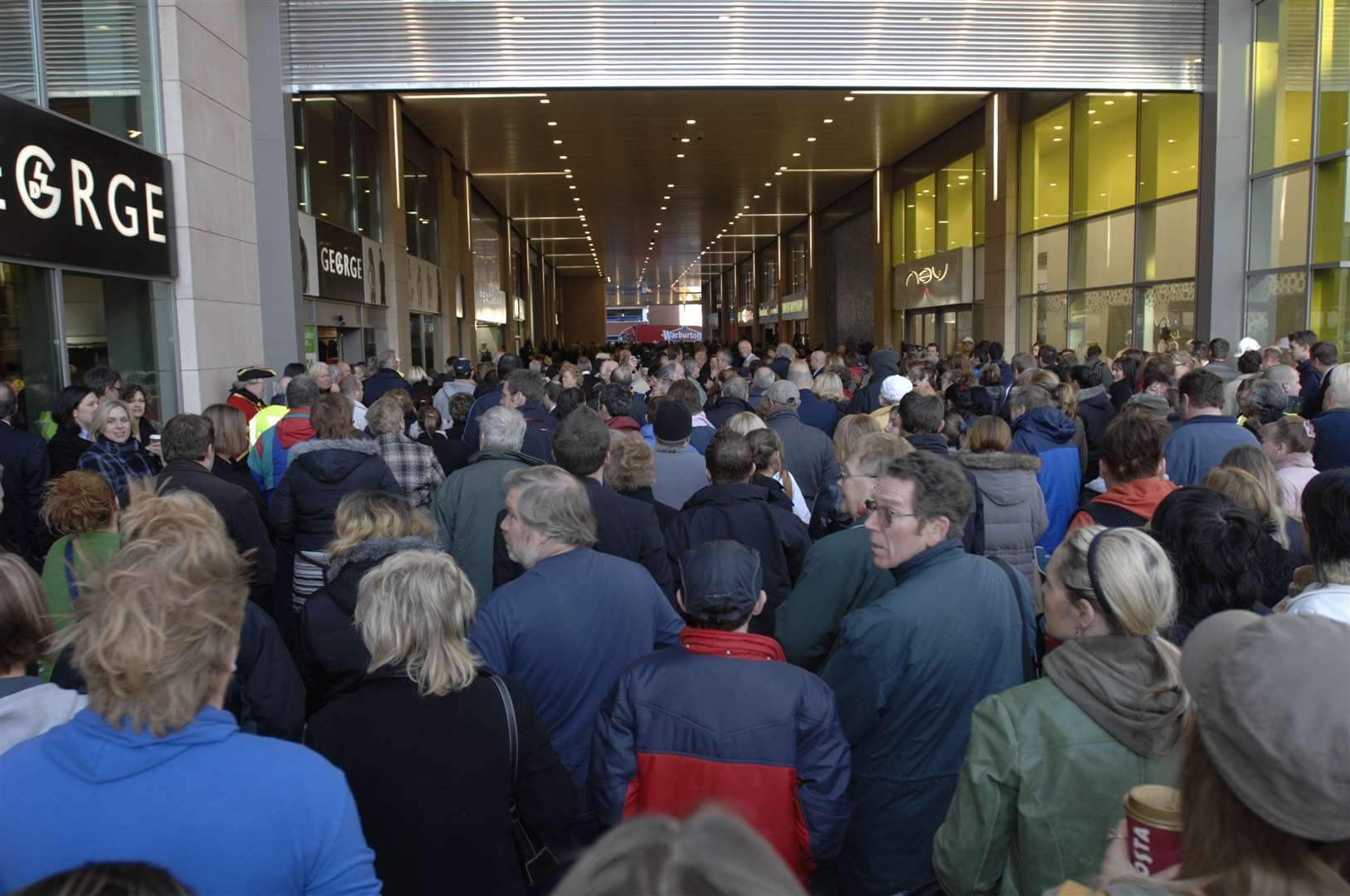 Crowds gather for the opening of Bouverie Place