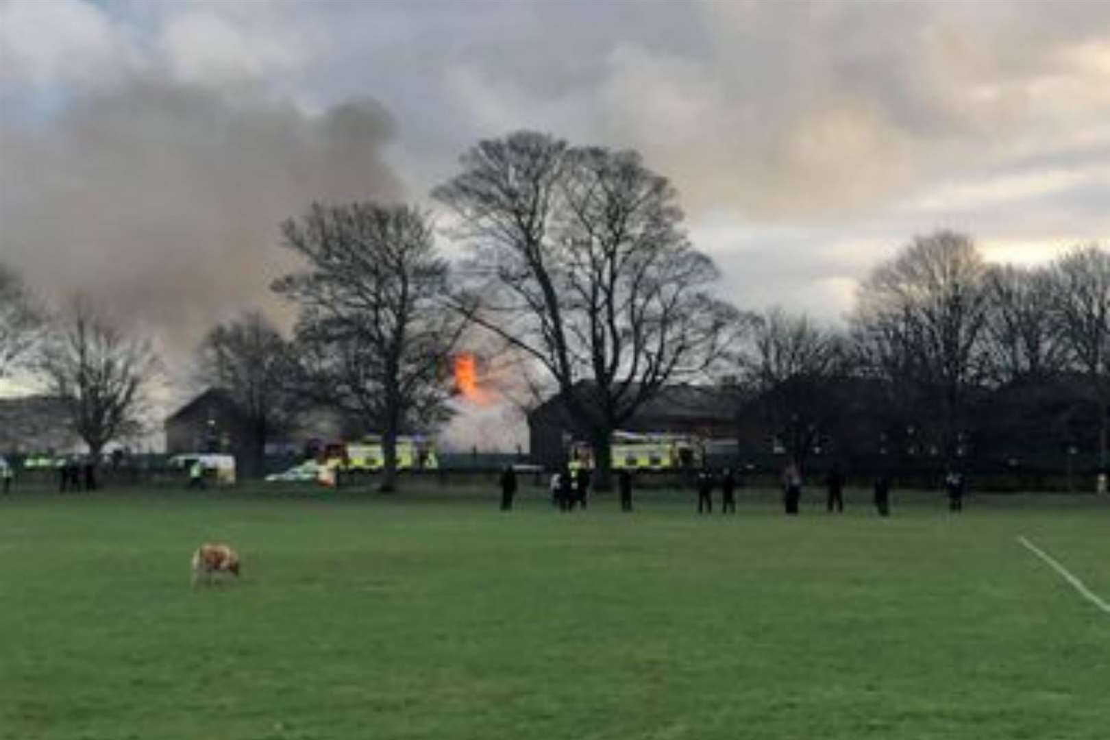 The fire at Napier Barracks