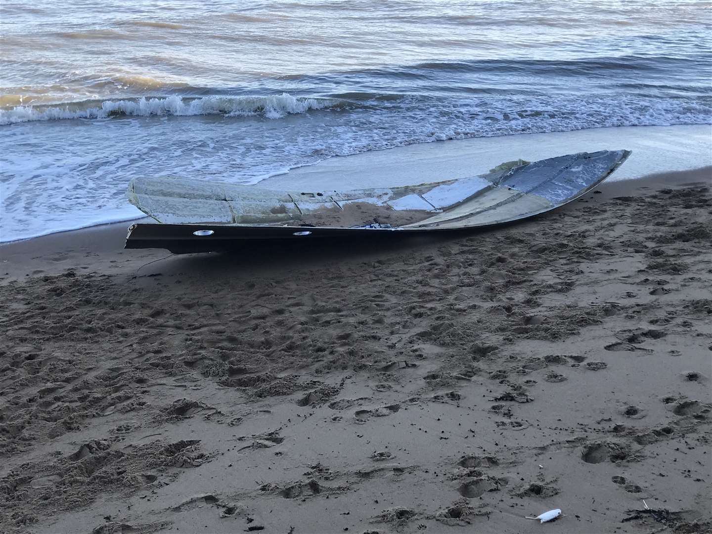 Part of a boat wreckage that seems to be part of Stone Bay now