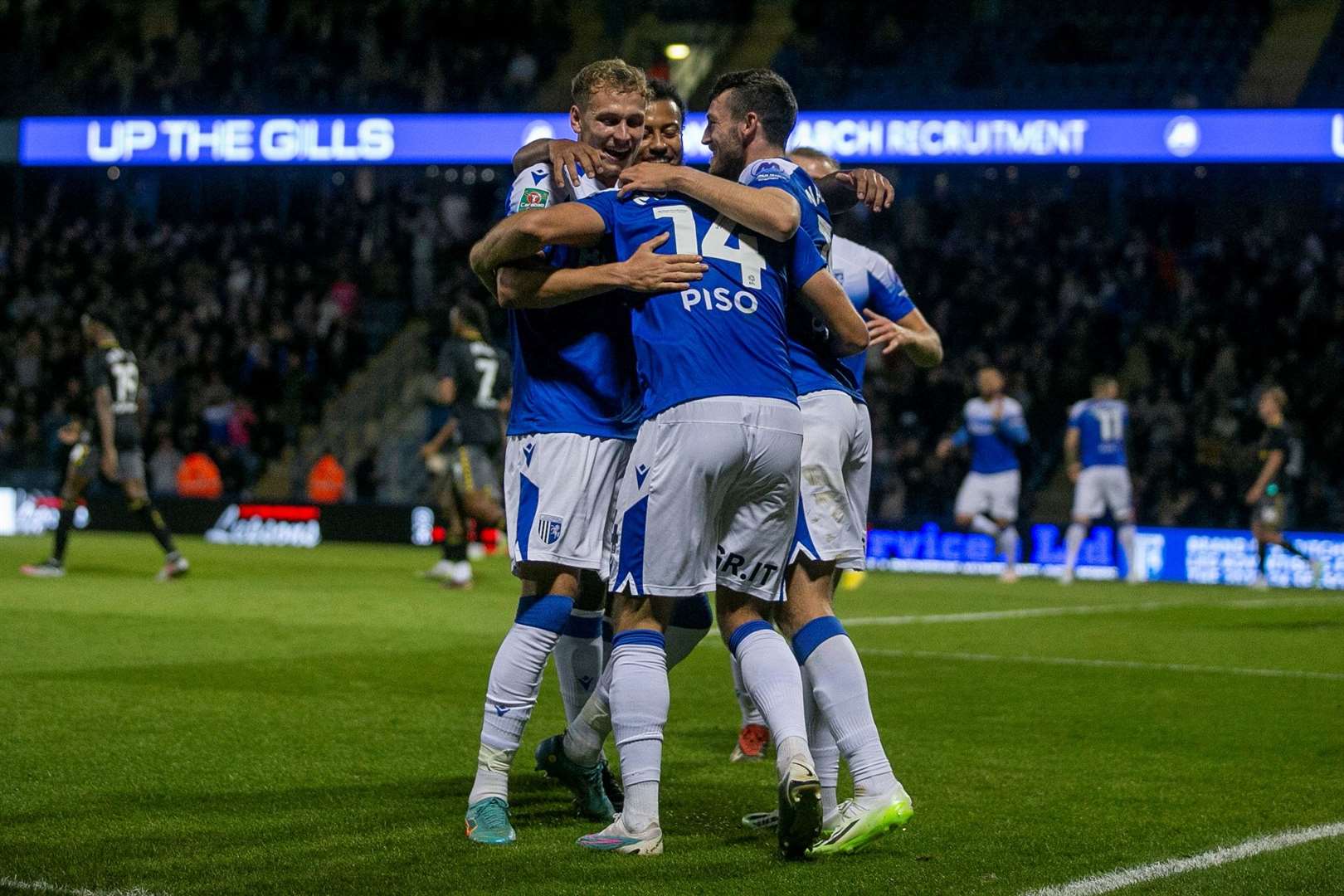 Gillingham beat Southampton in the Carabao Cup first round at Priestfield Picture: @Julian_KPI