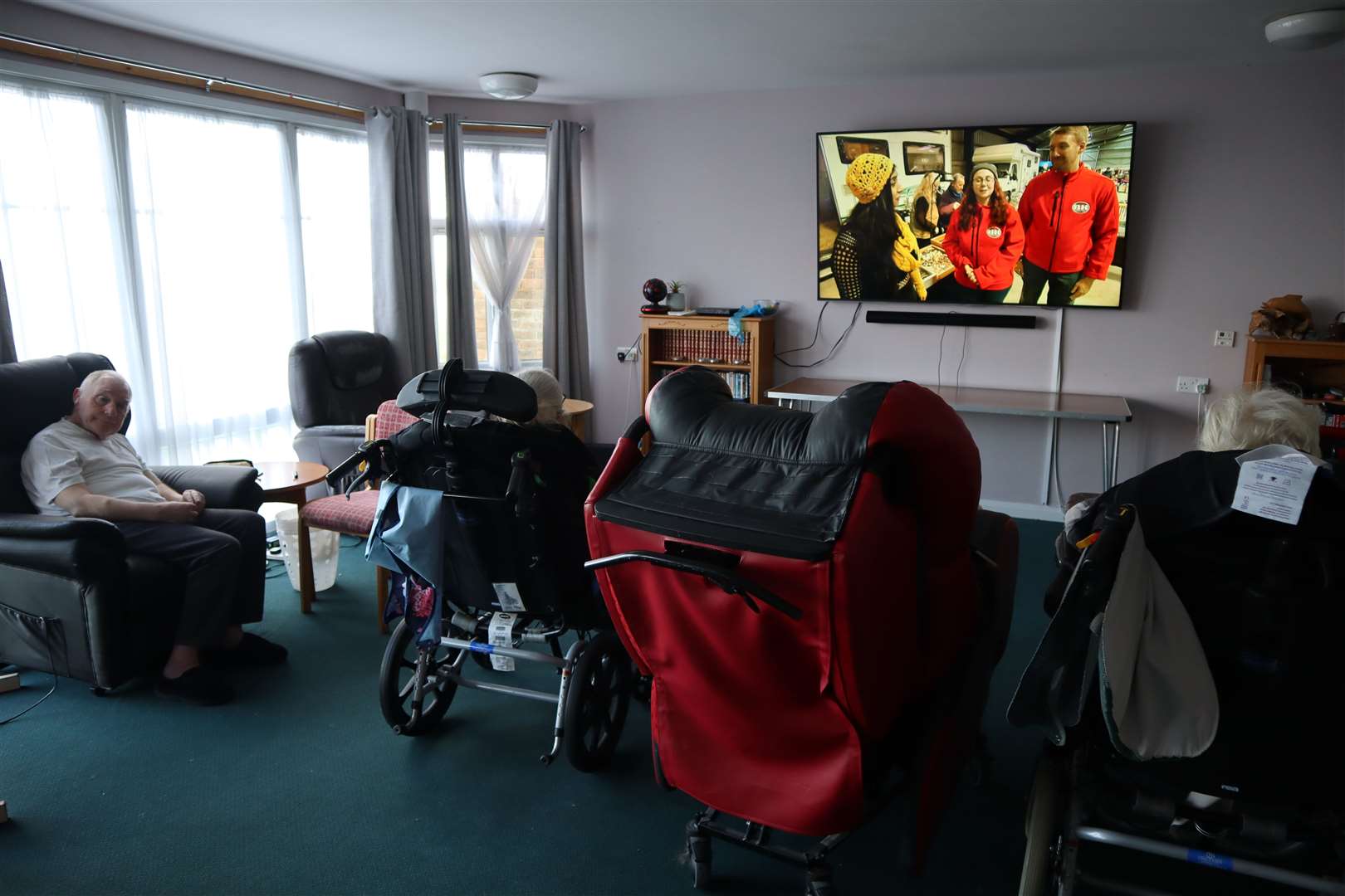 One of the day rooms at the Little Oyster residential home on The Leas at Minster, Sheppey