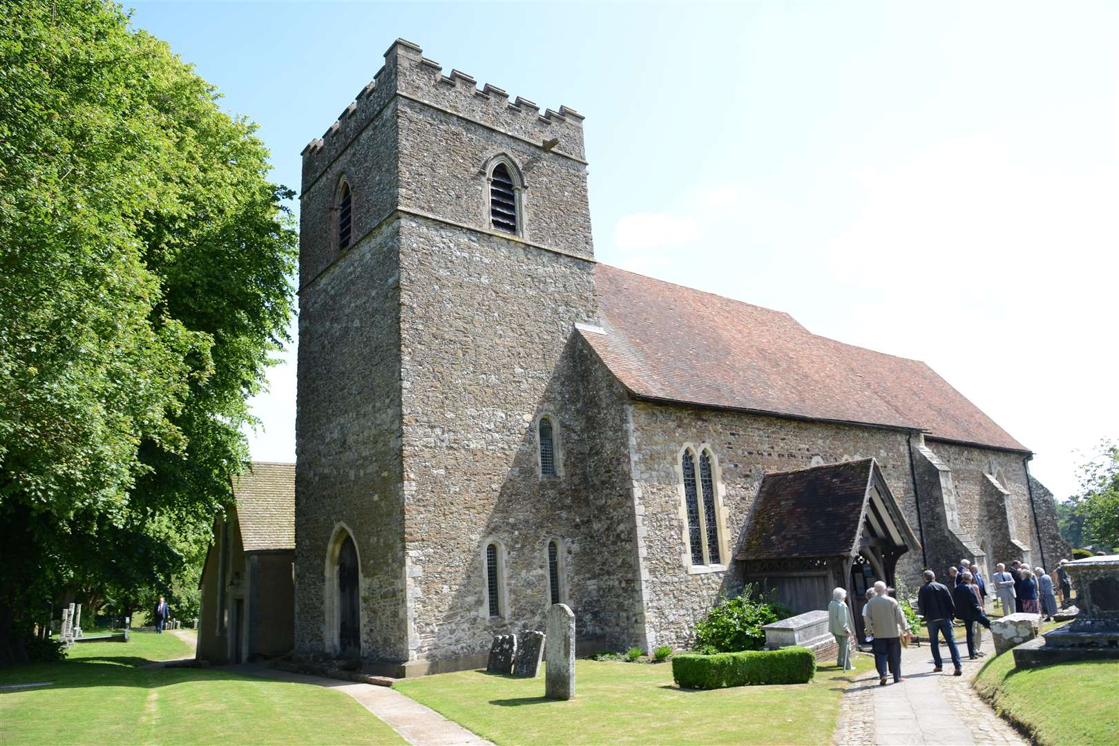 Saltwood Church's tower is in need of repair. It will host a family day to raise vital funds this weekend. Picture: Gary Browne