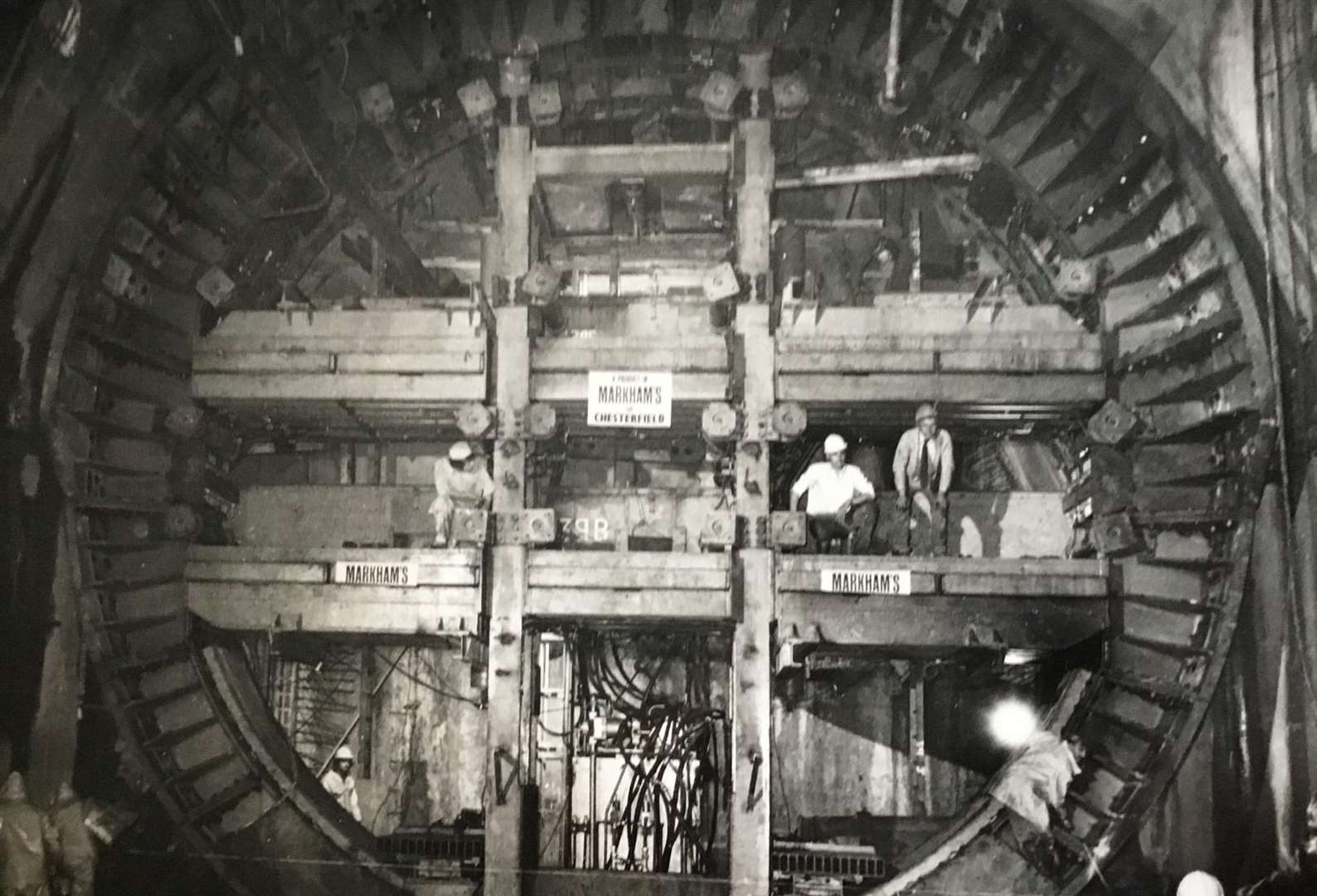 The Dartford Tunnel under construction