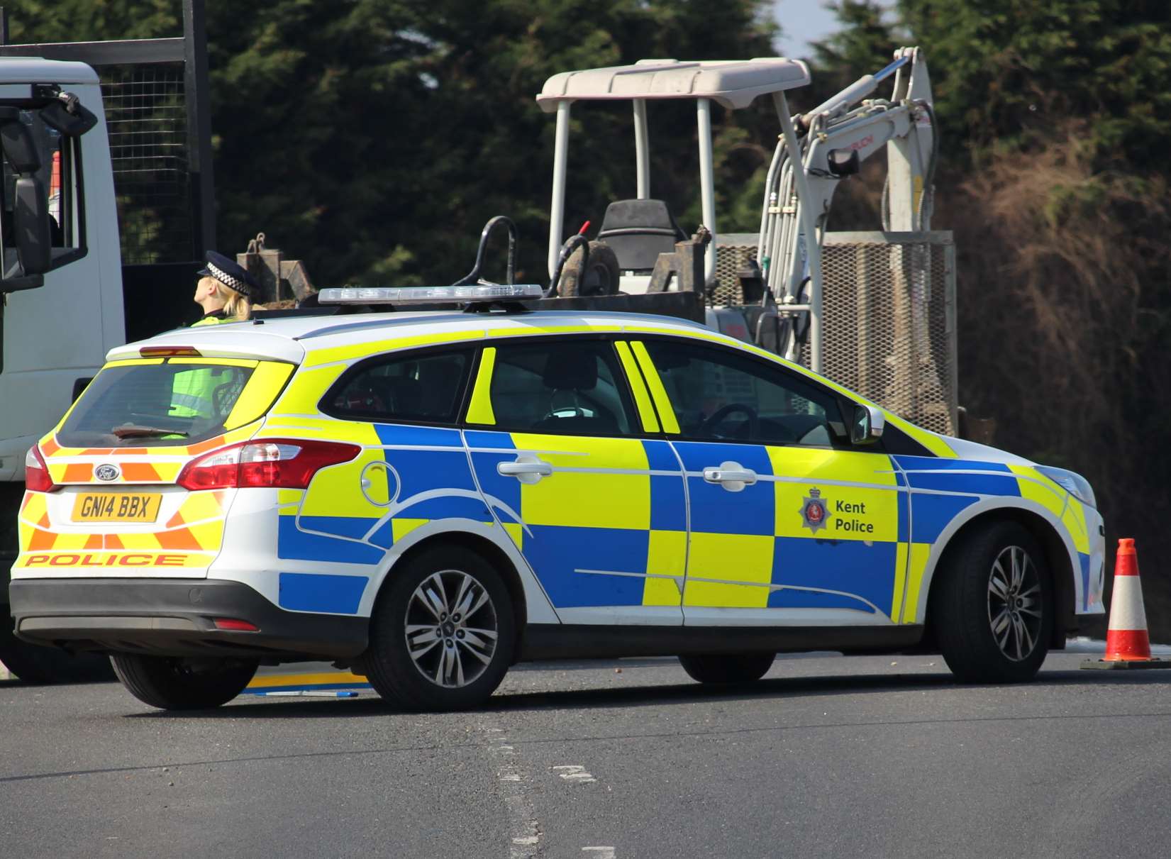 Police road block. File photo.