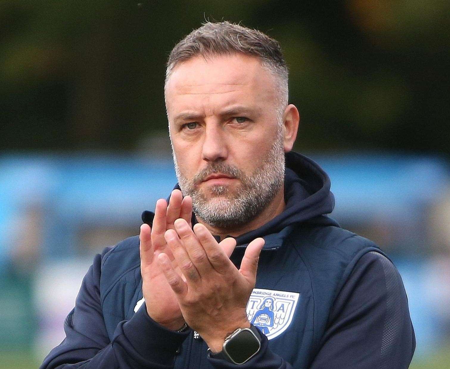 Tonbridge Angels manager Jay Saunders. Picture: David Couldridge