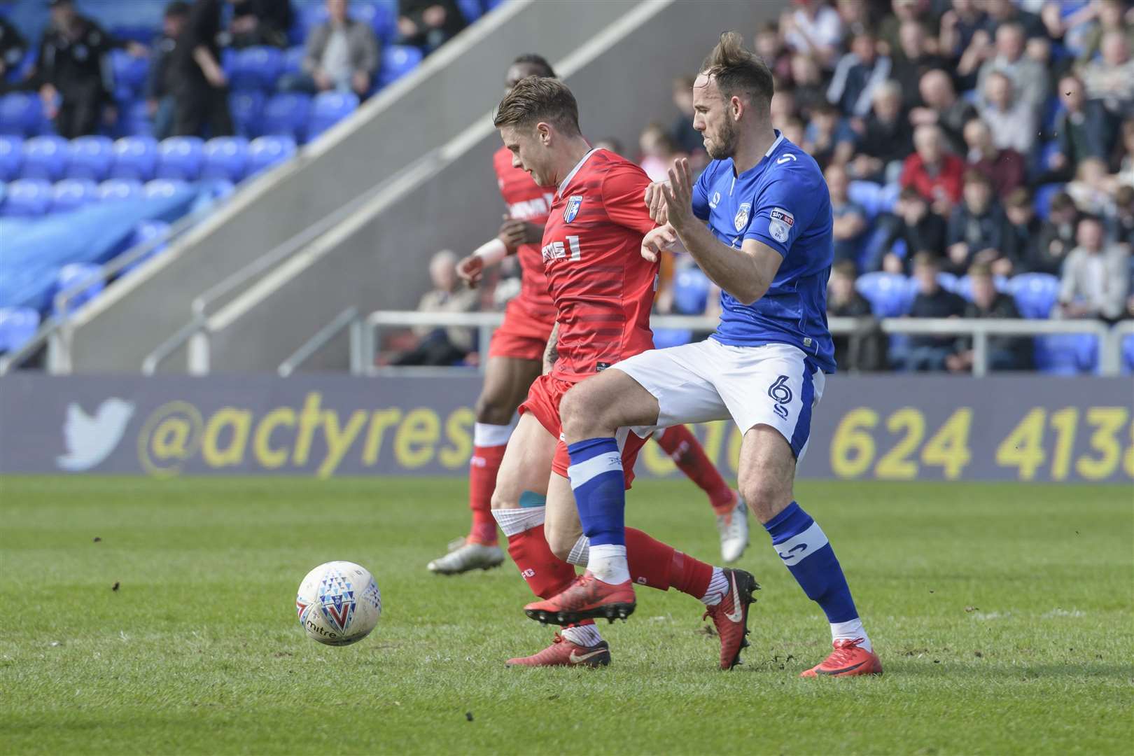 Mark Byrne contests possession Picture: Andy Payton