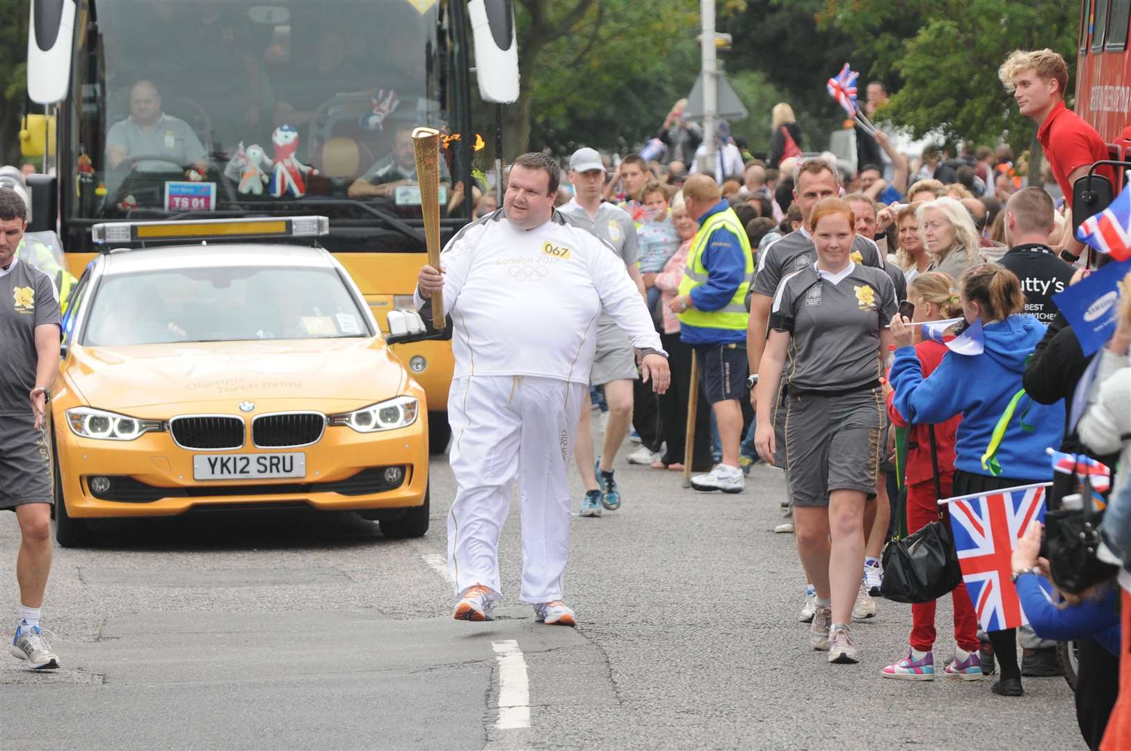 The flame making its way through Folkestone