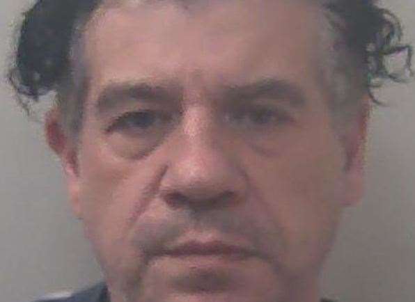 Maidstone man Gaberiel Gibson, 47, has been jailed for multiple violent offences. Picture: Kent Police