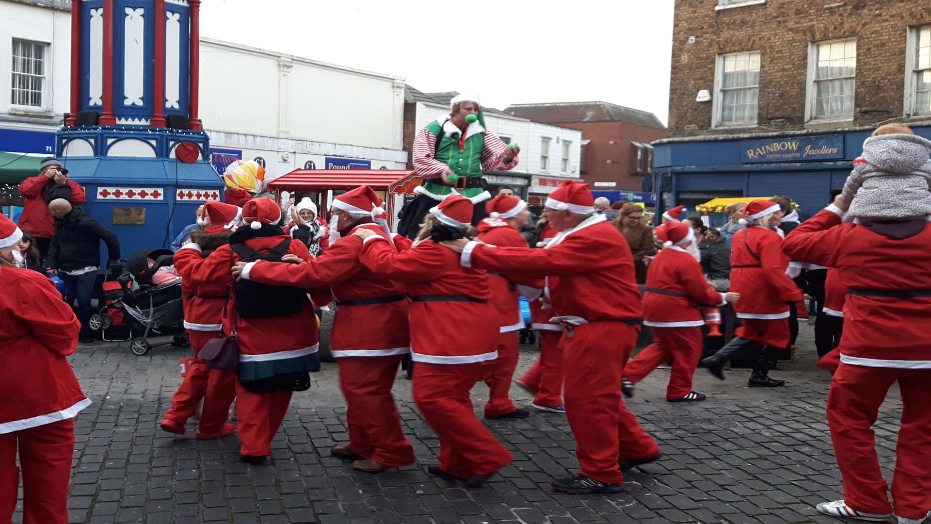 Christmas conga around the clock