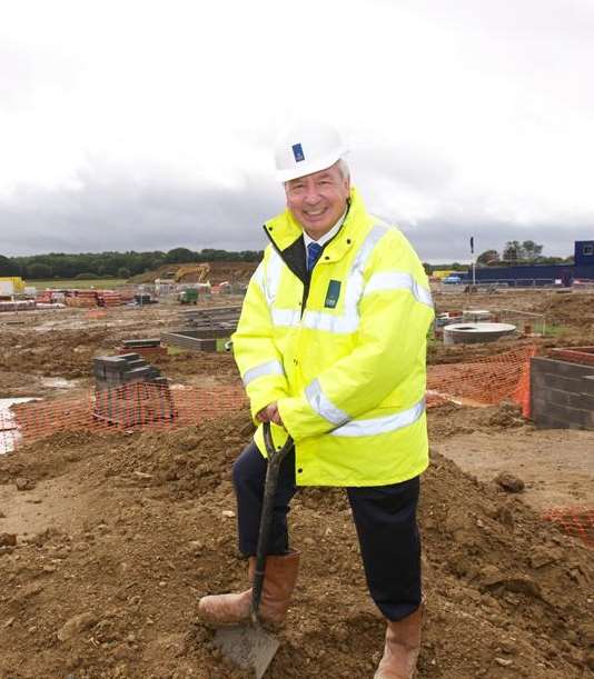 Stephen Stone at the ground breaking ceremony at Finberry