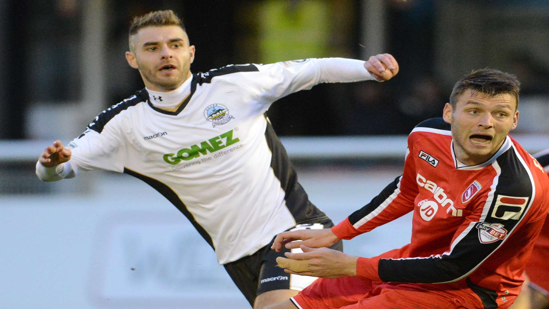 Nicky Deverdics scored Dover's first goal of the season