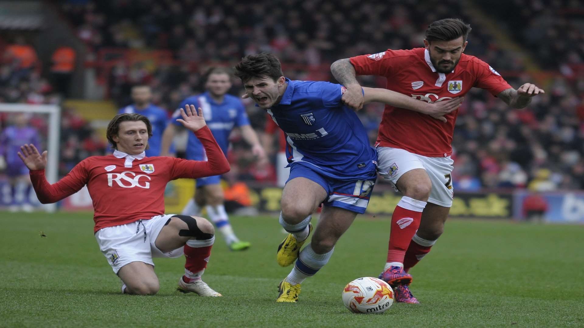 Aaron Morris in action against Bristol City Picture: Barry Goodwin