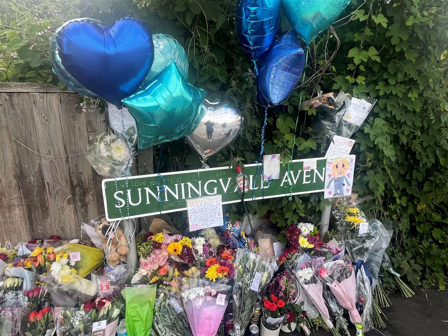 Flowers have been left at the scene of the fatal crash in Main Road, Biggin Hill