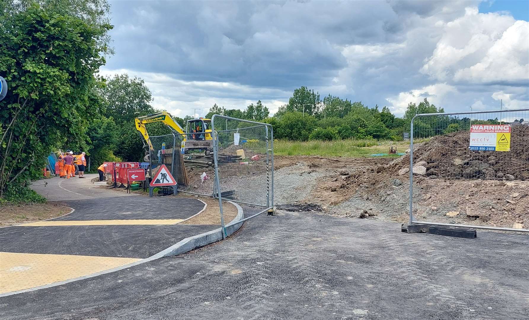 A new access junction has been constructed along Bridge Road