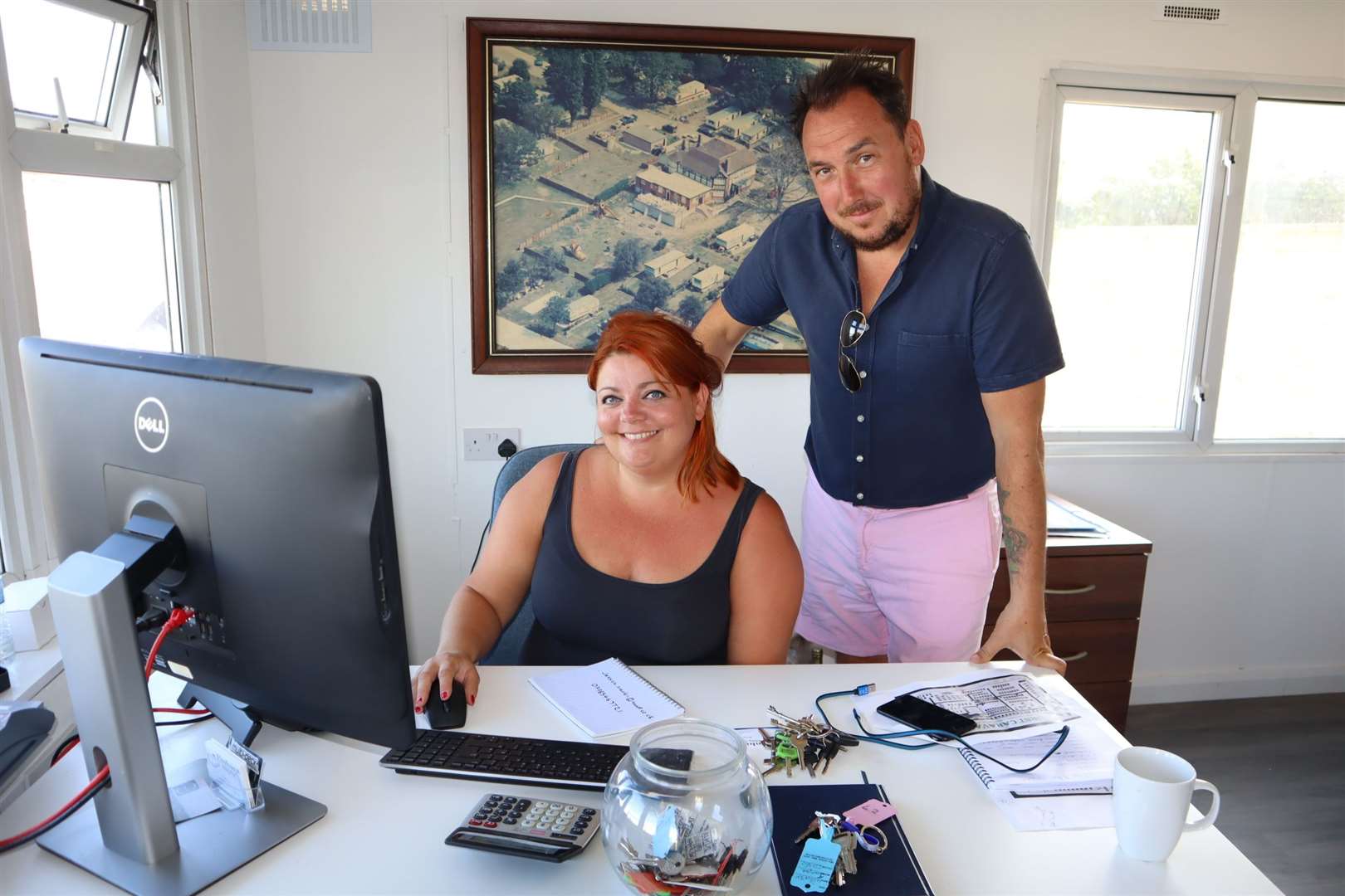 Sales manager Michael Edwards and his wife Laura at Elmhurst caravan park, Eastchurch. Picture: John Nurden