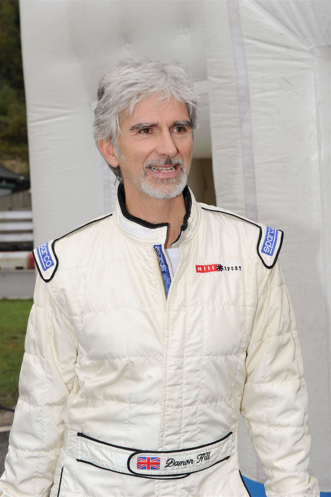 Damon Hill at Buckmore Park in 2013. Picture: Simon Hildrew