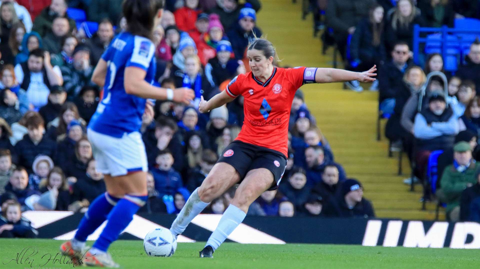 Grace Coombs in action for Chatham Town Women Picture: Allen Hollands